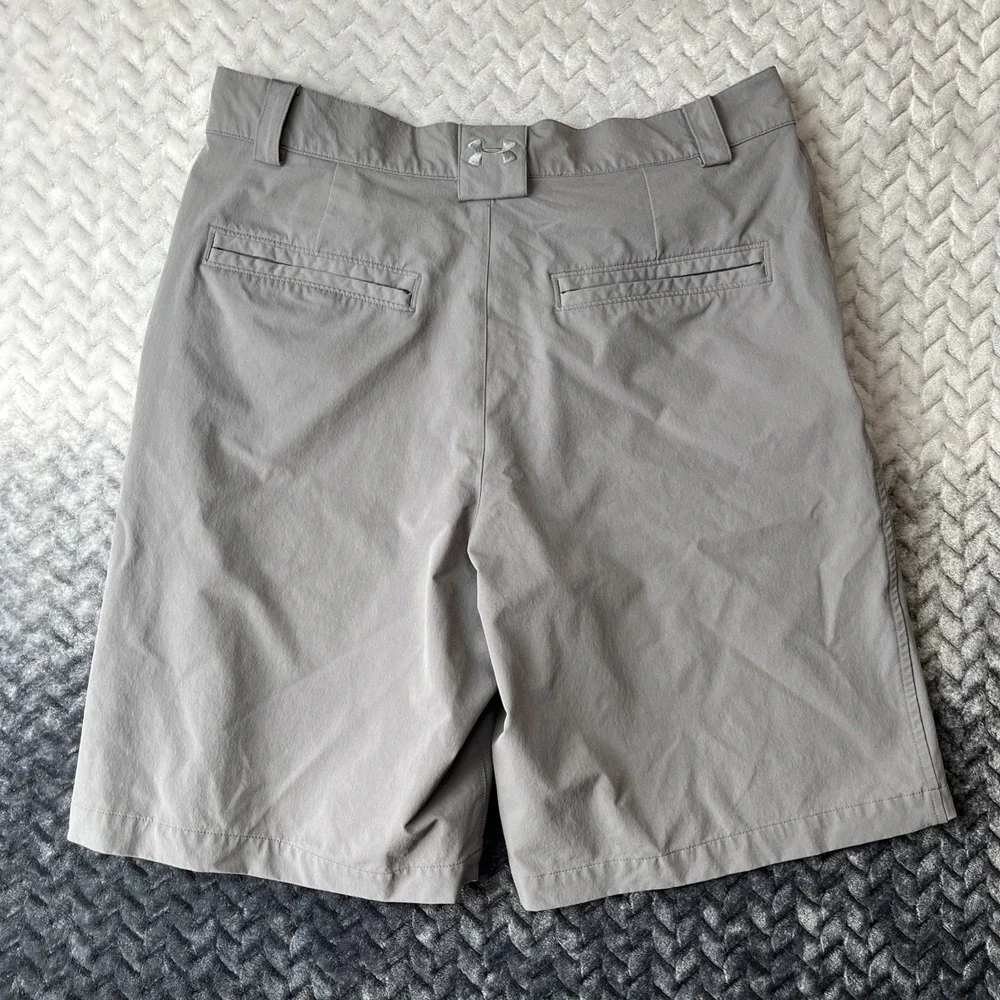 Under Armour Golf Shorts Mens 32 Gray Chino Bermuda Performance Stretch